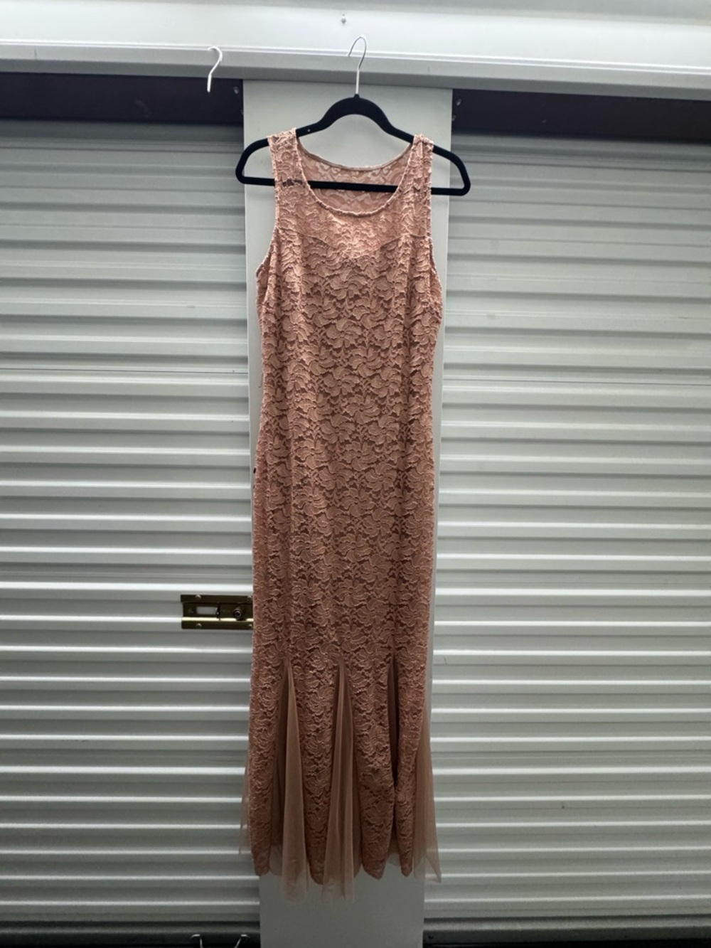 Candalite Lace Maxi Dress | Size L | Elegant Blush Formal - Picture 7 of 14